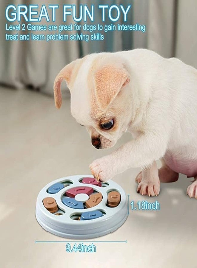 PET FUN لعبة ألغاز الحيوانات الأليفة PET FUN® لتوزيع المكافآت، لعبة تدريب وإطعام بطيء، وعاء تغذية مانع للانزلاق مصمم للكلاب والجراء والقطط والقطط الصغيرة (شكل دائري) (أزرق) - Image 3